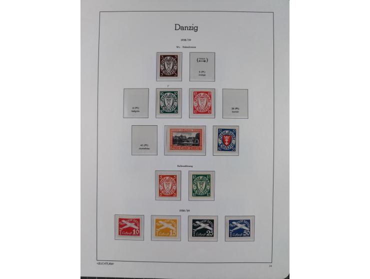 1920/39, meist postfrische Sammlungen Danzig inkl. Porto und Port Gdansk mit u.a. Mi.-Nr. P. I/I postfrisch (FB Soecknick BPP