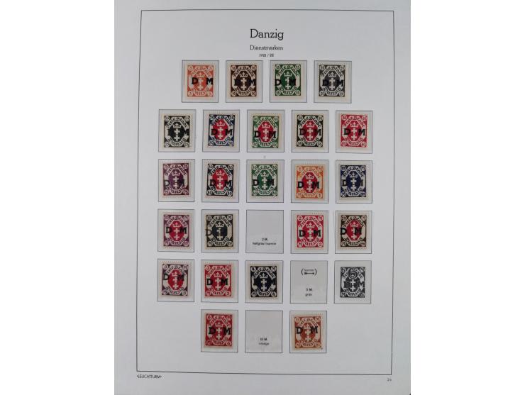 1920/39, meist postfrische Sammlungen Danzig inkl. Porto und Port Gdansk mit u.a. Mi.-Nr. P. I/I postfrisch (FB Soecknick BPP