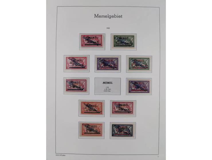 1920/39, meist postfrische Sammlungen Danzig inkl. Porto und Port Gdansk mit u.a. Mi.-Nr. P. I/I postfrisch (FB Soecknick BPP