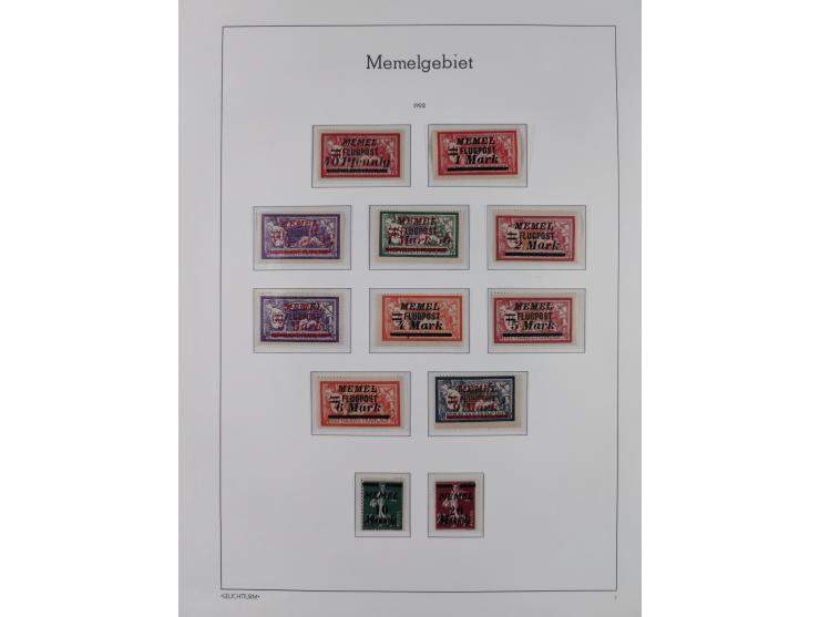 1920/39, meist postfrische Sammlungen Danzig inkl. Porto und Port Gdansk mit u.a. Mi.-Nr. P. I/I postfrisch (FB Soecknick BPP