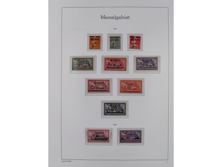 1920/39, meist postfrische Sammlungen Danzig inkl. Porto und Port Gdansk mit u.a. Mi.-Nr. P. I/I postfrisch (FB Soecknick BPP