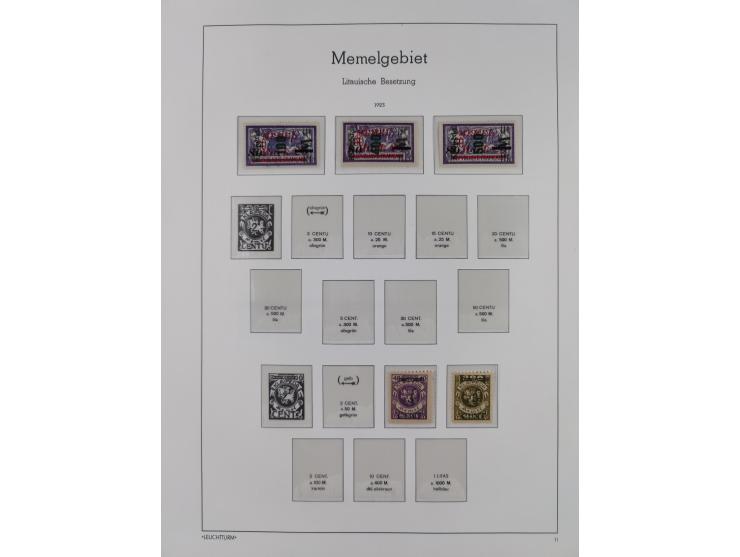 1920/39, meist postfrische Sammlungen Danzig inkl. Porto und Port Gdansk mit u.a. Mi.-Nr. P. I/I postfrisch (FB Soecknick BPP