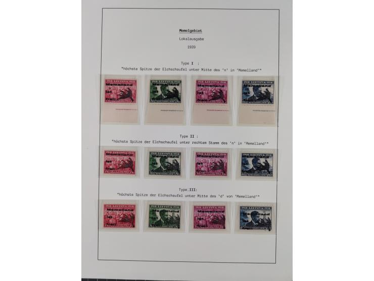 1920/39, meist postfrische Sammlungen Danzig inkl. Porto und Port Gdansk mit u.a. Mi.-Nr. P. I/I postfrisch (FB Soecknick BPP