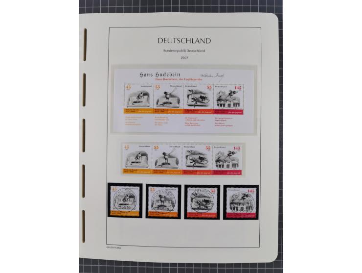 1949/2024, umfangreiche postfrische und zusätzlich teils gestempelte Sammlung in über 100 Vordruckalben und hunderten losen B