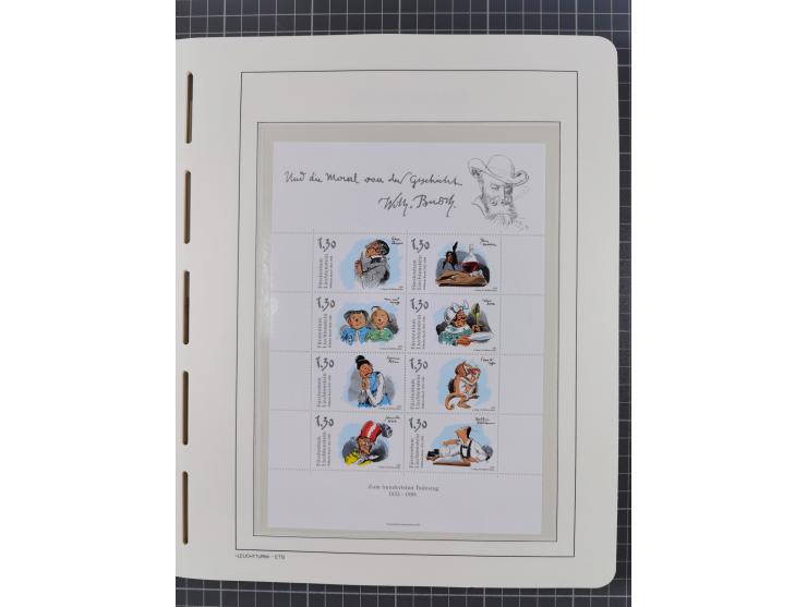 1949/2024, umfangreiche postfrische und zusätzlich teils gestempelte Sammlung in über 100 Vordruckalben und hunderten losen B