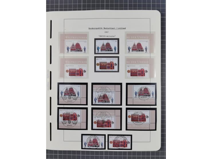 1949/2024, umfangreiche postfrische und zusätzlich teils gestempelte Sammlung in über 100 Vordruckalben und hunderten losen B