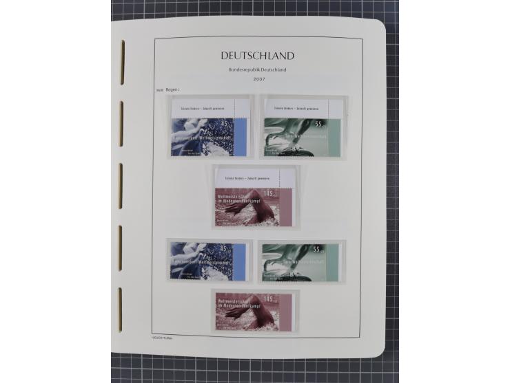 1949/2024, umfangreiche postfrische und zusätzlich teils gestempelte Sammlung in über 100 Vordruckalben und hunderten losen B