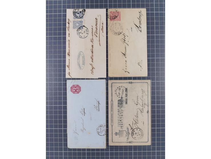 1824/82, ca. 40 Briefe, Karten und Ganzsachen ab Vorphila mit interessanten Stempeln, &nbsp;frankierte Belege mit Destination