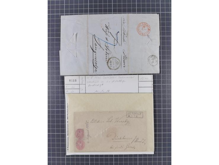 1824/82, ca. 40 Briefe, Karten und Ganzsachen ab Vorphila mit interessanten Stempeln, &nbsp;frankierte Belege mit Destination