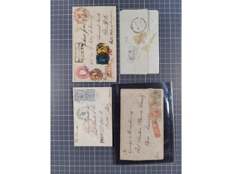 1824/82, ca. 40 Briefe, Karten und Ganzsachen ab Vorphila mit interessanten Stempeln, &nbsp;frankierte Belege mit Destination