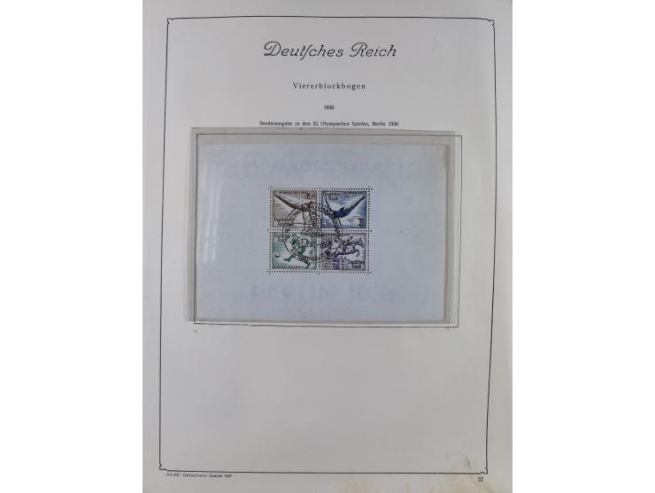 1872/1945, ungebrauchte/postfrische und gestempelte Sammlung, dabei u.a. Mi.-Nr. Bl. 1 postfrisch (Unterrand etwas geknickt) 