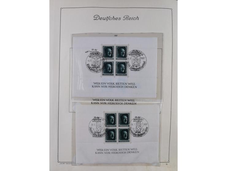 1872/1945, ungebrauchte/postfrische und gestempelte Sammlung, dabei u.a. Mi.-Nr. Bl. 1 postfrisch (Unterrand etwas geknickt) 