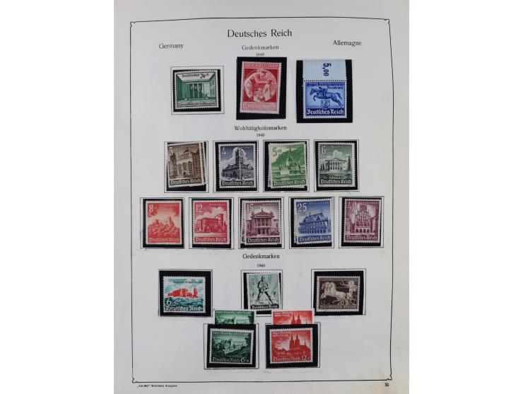 1872/1945, ungebrauchte/postfrische und gestempelte Sammlung, dabei u.a. Mi.-Nr. Bl. 1 postfrisch (Unterrand etwas geknickt) 