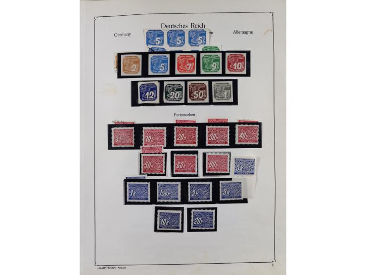1872/1945, ungebrauchte/postfrische und gestempelte Sammlung, dabei u.a. Mi.-Nr. Bl. 1 postfrisch (Unterrand etwas geknickt) 