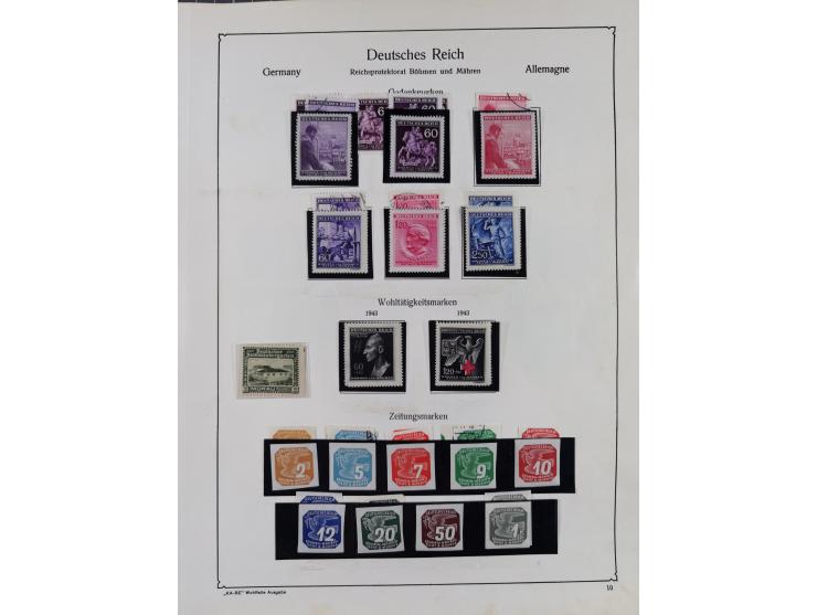 1872/1945, ungebrauchte/postfrische und gestempelte Sammlung, dabei u.a. Mi.-Nr. Bl. 1 postfrisch (Unterrand etwas geknickt) 