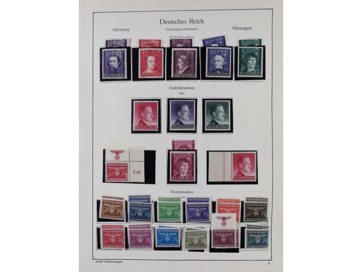 1872/1945, ungebrauchte/postfrische und gestempelte Sammlung, dabei u.a. Mi.-Nr. Bl. 1 postfrisch (Unterrand etwas geknickt) 