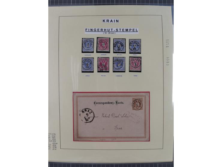 1885/99, umfangreiche Krain Briefsammlung mit über 140 Briefen und Karten, viele Mehrfach- und Mischfrankaturen sowie weitere