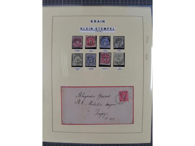 1885/99, umfangreiche Krain Briefsammlung mit über 140 Briefen und Karten, viele Mehrfach- und Mischfrankaturen sowie weitere