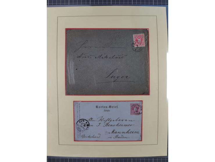 1885/99, umfangreiche Krain Briefsammlung mit über 140 Briefen und Karten, viele Mehrfach- und Mischfrankaturen sowie weitere