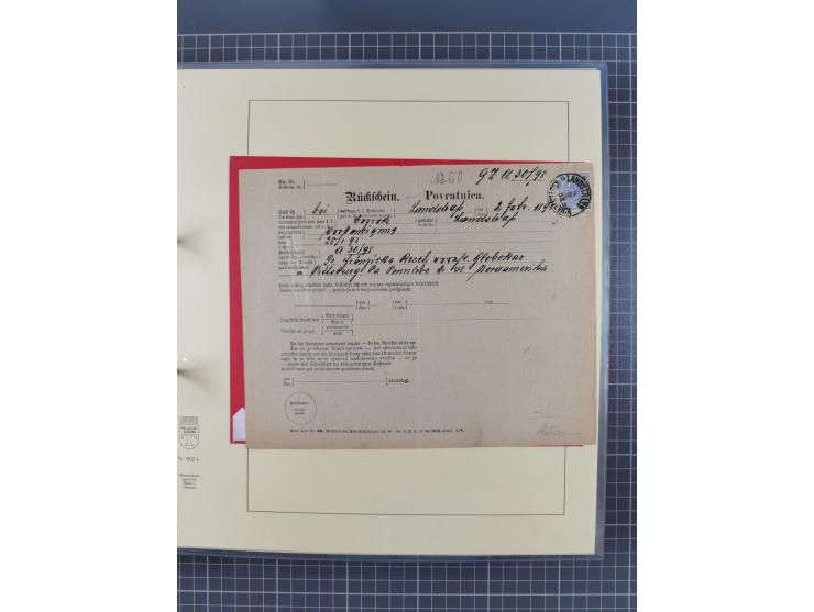 1885/99, umfangreiche Krain Briefsammlung mit über 140 Briefen und Karten, viele Mehrfach- und Mischfrankaturen sowie weitere
