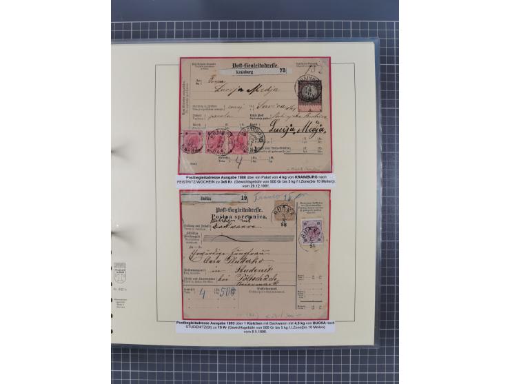 1885/99, umfangreiche Krain Briefsammlung mit über 140 Briefen und Karten, viele Mehrfach- und Mischfrankaturen sowie weitere