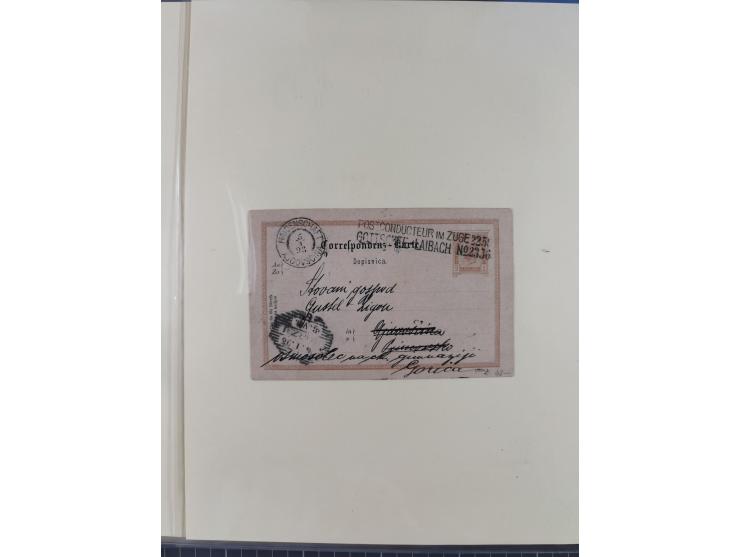 1885/99, umfangreiche Krain Briefsammlung mit über 140 Briefen und Karten, viele Mehrfach- und Mischfrankaturen sowie weitere