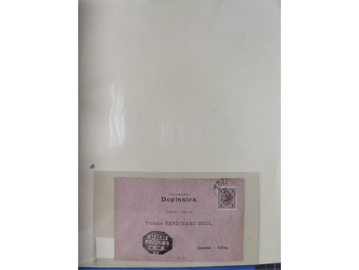1885/99, umfangreiche Krain Briefsammlung mit über 140 Briefen und Karten, viele Mehrfach- und Mischfrankaturen sowie weitere