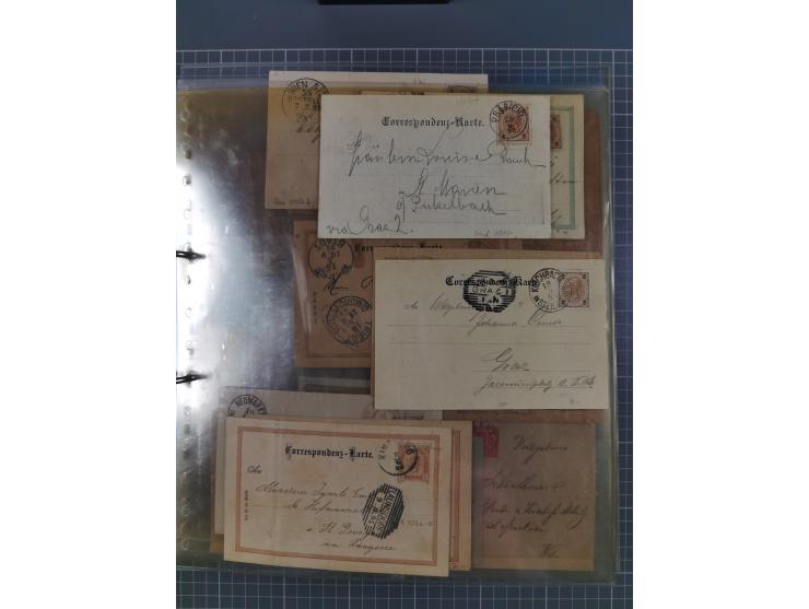 1850/95 (ca.), umfangreiche Stempelsammlung mit über 150 Briefen und Karten, Schwerpunkt Farbstempeln, dabei u.a. Mi.-Nr. 4X 