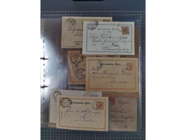 1850/95 (ca.), umfangreiche Stempelsammlung mit über 150 Briefen und Karten, Schwerpunkt Farbstempeln, dabei u.a. Mi.-Nr. 4X 