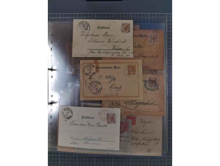 1850/95 (ca.), umfangreiche Stempelsammlung mit über 150 Briefen und Karten, Schwerpunkt Farbstempeln, dabei u.a. Mi.-Nr. 4X 