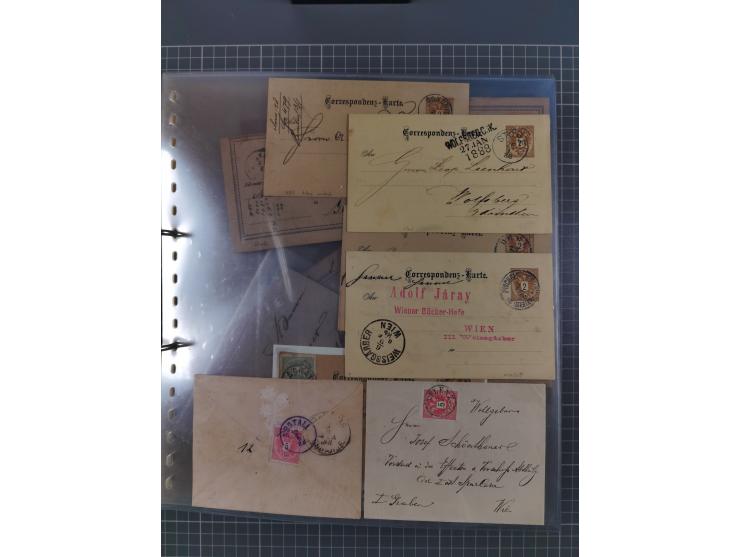 1850/95 (ca.), umfangreiche Stempelsammlung mit über 150 Briefen und Karten, Schwerpunkt Farbstempeln, dabei u.a. Mi.-Nr. 4X 