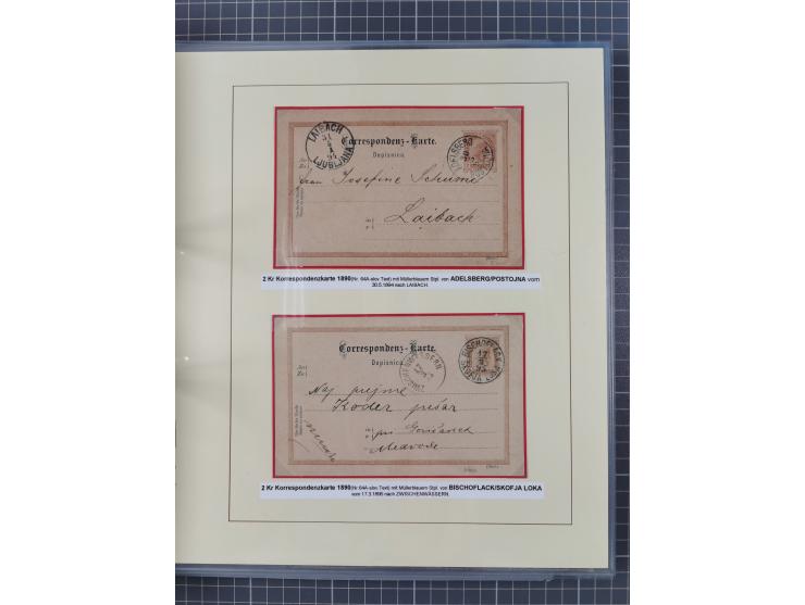 1850/95 (ca.), umfangreiche Stempelsammlung mit über 150 Briefen und Karten, Schwerpunkt Farbstempeln, dabei u.a. Mi.-Nr. 4X 