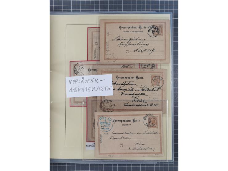 1850/95 (ca.), umfangreiche Stempelsammlung mit über 150 Briefen und Karten, Schwerpunkt Farbstempeln, dabei u.a. Mi.-Nr. 4X 