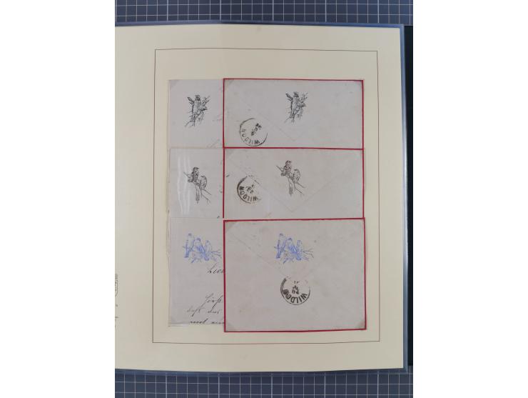 1858/1919 (ca.), interessante Zierbriefsammlung mit über 100 Briefen und Karten, dabei Firmenbriefe und Privatganzsachen, meh