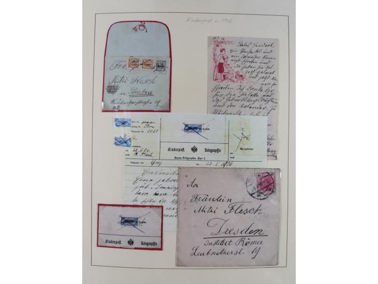 1858/1919 (ca.), interessante Zierbriefsammlung mit über 100 Briefen und Karten, dabei Firmenbriefe und Privatganzsachen, meh