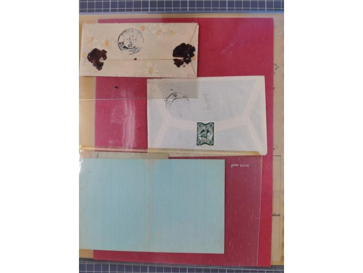 1858/1919 (ca.), interessante Zierbriefsammlung mit über 100 Briefen und Karten, dabei Firmenbriefe und Privatganzsachen, meh