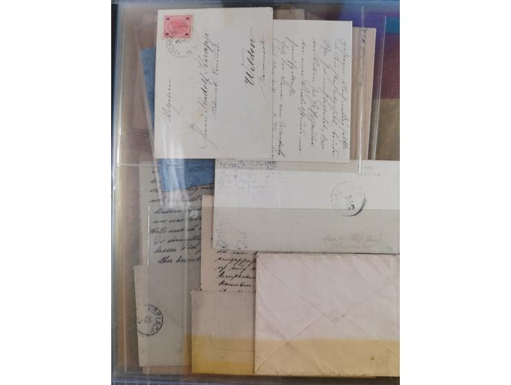 1858/1919 (ca.), interessante Zierbriefsammlung mit über 100 Briefen und Karten, dabei Firmenbriefe und Privatganzsachen, meh