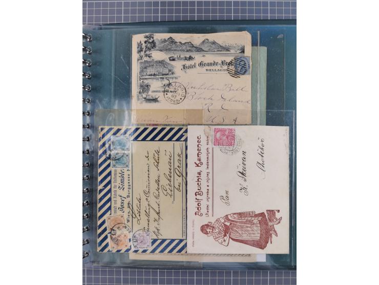 1858/1919 (ca.), interessante Zierbriefsammlung mit über 100 Briefen und Karten, dabei Firmenbriefe und Privatganzsachen, meh