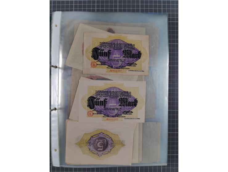 ALLE WELT: 1898/1984 ca., über 300 Banknoten, u.a Deutsches Reich, sowie Notgeld, II-III