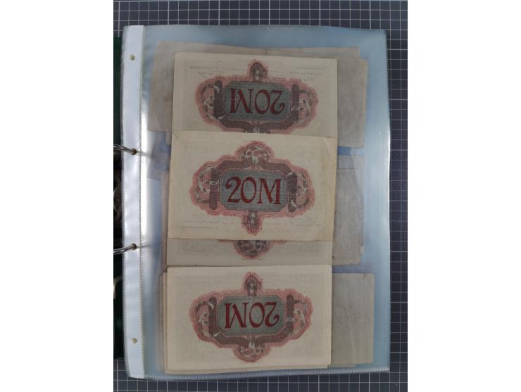 ALLE WELT: 1898/1984 ca., über 300 Banknoten, u.a Deutsches Reich, sowie Notgeld, II-III