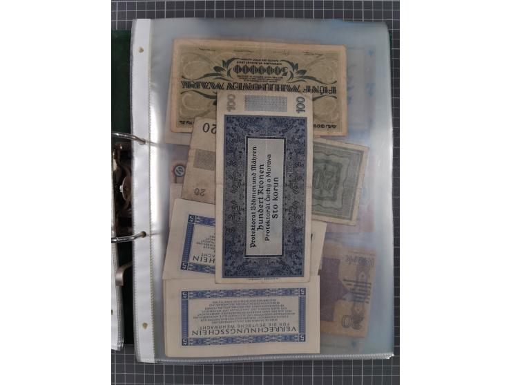 ALLE WELT: 1898/1984 ca., über 300 Banknoten, u.a Deutsches Reich, sowie Notgeld, II-III
