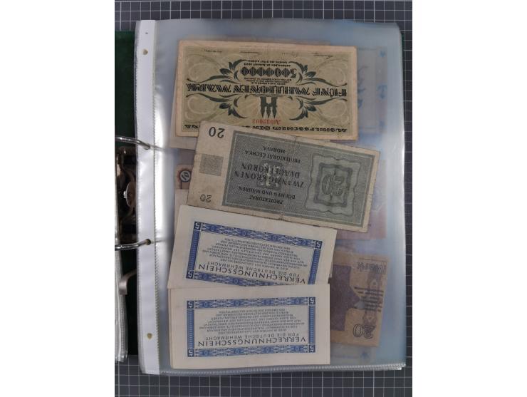 ALLE WELT: 1898/1984 ca., über 300 Banknoten, u.a Deutsches Reich, sowie Notgeld, II-III