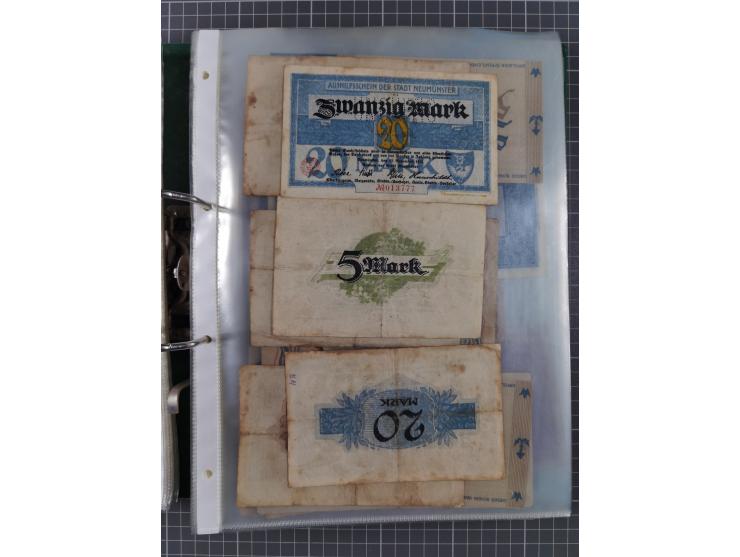 ALLE WELT: 1898/1984 ca., über 300 Banknoten, u.a Deutsches Reich, sowie Notgeld, II-III