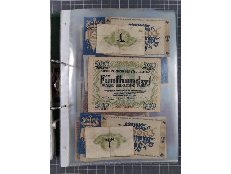 ALLE WELT: 1898/1984 ca., über 300 Banknoten, u.a Deutsches Reich, sowie Notgeld, II-III