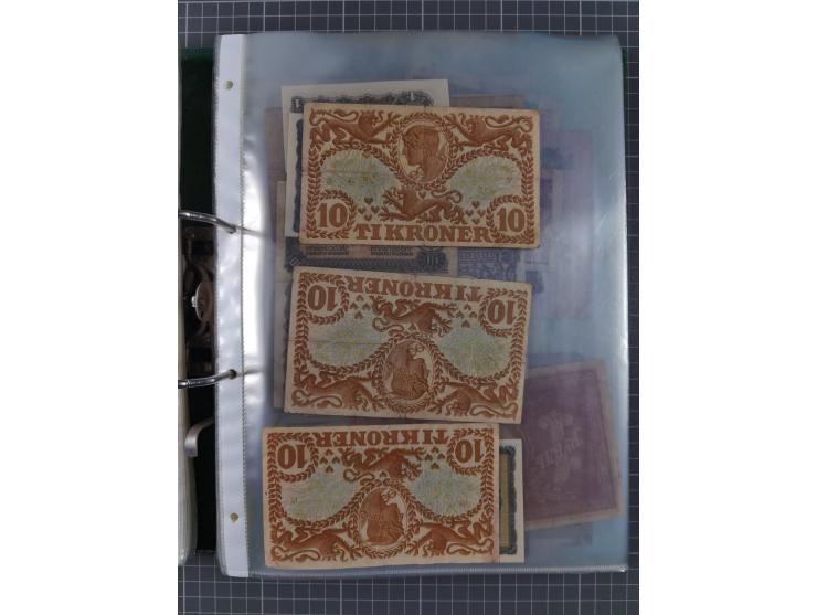 ALLE WELT: 1898/1984 ca., über 300 Banknoten, u.a Deutsches Reich, sowie Notgeld, II-III