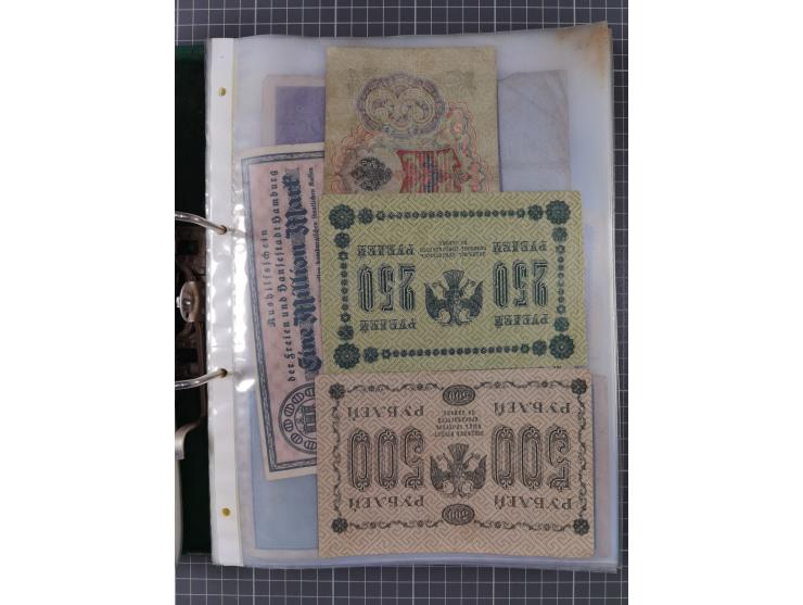 ALLE WELT: 1898/1984 ca., über 300 Banknoten, u.a Deutsches Reich, sowie Notgeld, II-III