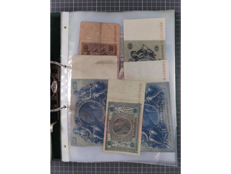 ALLE WELT: 1898/1984 ca., über 300 Banknoten, u.a Deutsches Reich, sowie Notgeld, II-III