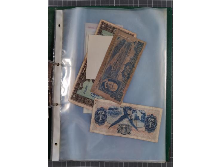 ALLE WELT: 1898/1984 ca., über 300 Banknoten, u.a Deutsches Reich, sowie Notgeld, II-III