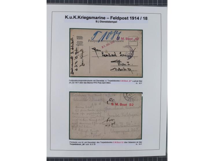 1901/18, Kriegsmarine Schiffspost, reichhaltige Ausstellungs-Sammlung mit über 80 Briefen und Karten, bessere Stücke dabei mi