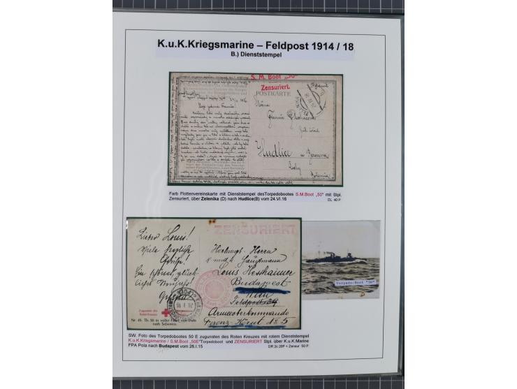 1901/18, Kriegsmarine Schiffspost, reichhaltige Ausstellungs-Sammlung mit über 80 Briefen und Karten, bessere Stücke dabei mi